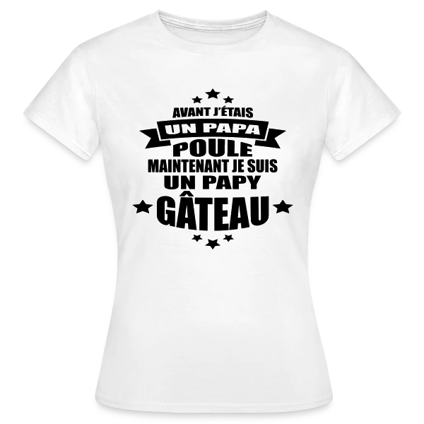 Maquette de T-shirt Femme « Papy Gâteau : Le Meilleur Grand-Père Affectueux » à personnaliser