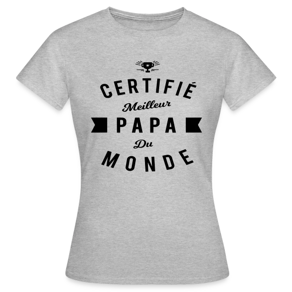 Maquette de T-shirt Femme « "Officiellement Meilleur Papa du Monde" » à personnaliser