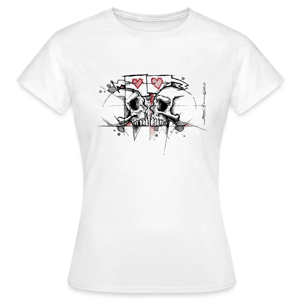 Maquette de T-shirt Femme « Amants Éternels » à personnaliser