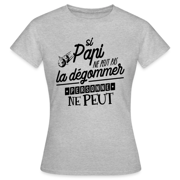 Maquette de T-shirt Femme « Papi Champion de Pétanque » à personnaliser