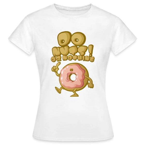 Maquette de T-shirt Femme « Do Nuts! » à personnaliser