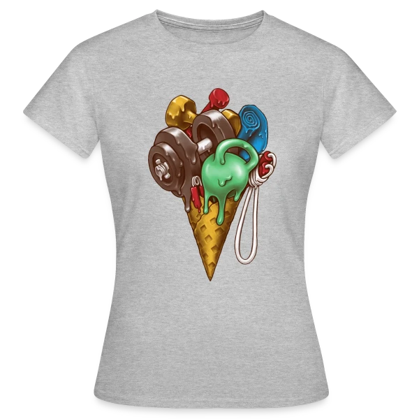 Maquette de T-shirt Femme « Fitness Givré » à personnaliser