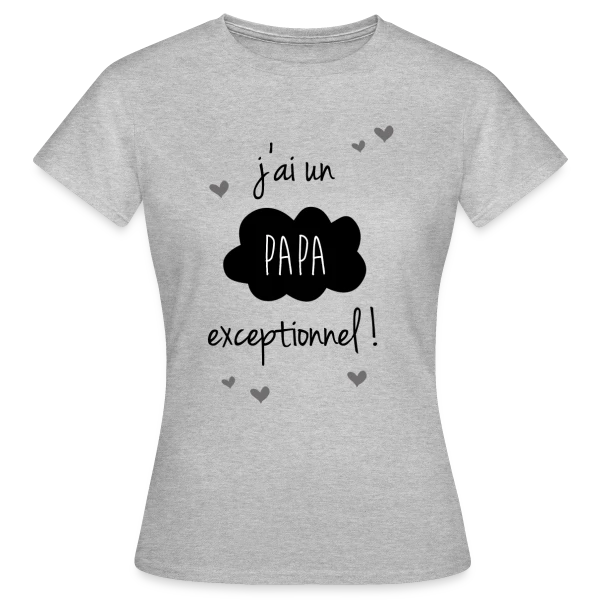 Maquette de T-shirt Femme « Mon Papa Exceptionnel - Fierté Filiale » à personnaliser