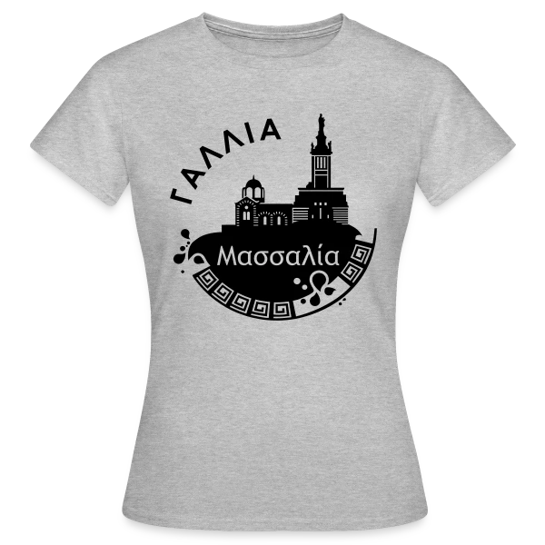 Maquette de T-shirt Femme « Marseille Grecque Antique » à personnaliser
