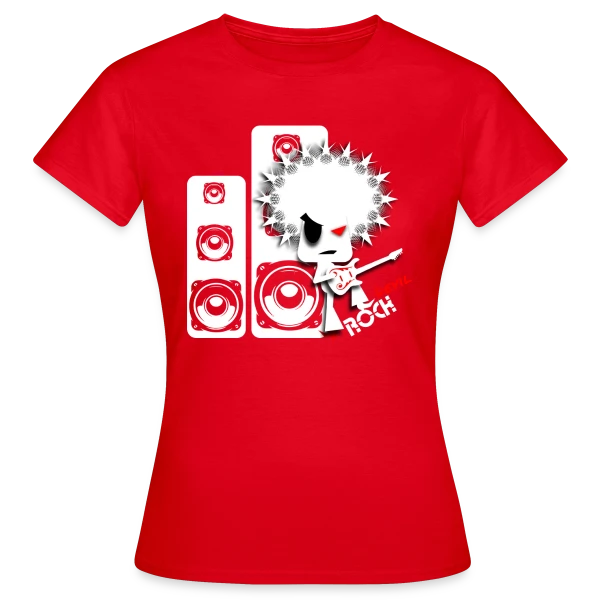 Maquette de T-shirt Femme « Devil Rock : L'Esprit Rebelle » à personnaliser