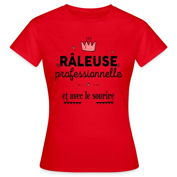 Maquette de T-shirt Femme « Râleuse Professionnelle » à personnaliser