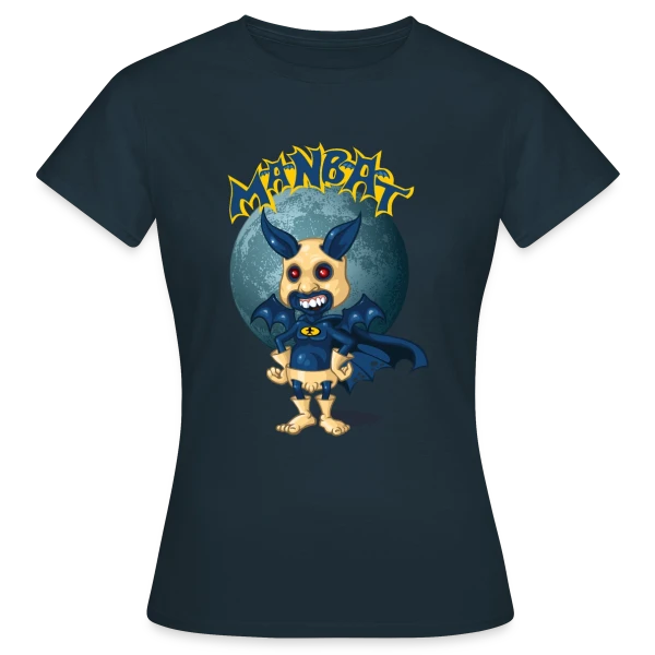 Maquette de T-shirt Femme « Man-Bat - Le Super Héros Volant » à personnaliser