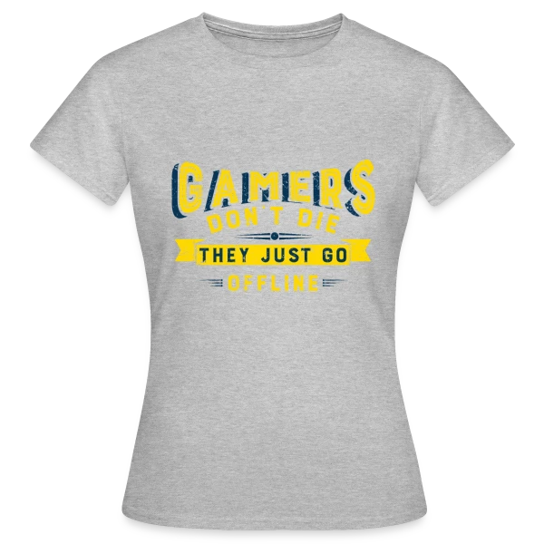 Maquette de T-shirt Femme « Humour Gamer Offline » à personnaliser