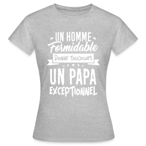 Maquette de T-shirt Femme « Un Papa Exceptionnel » à personnaliser
