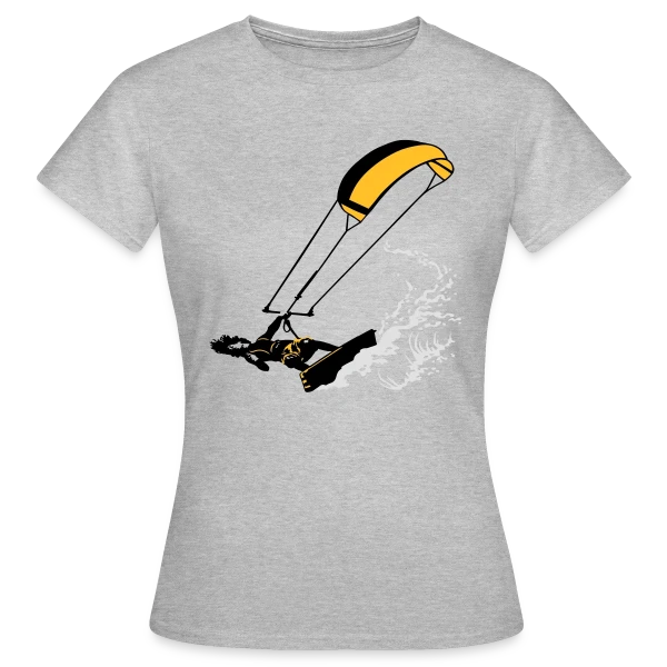 Maquette de T-shirt Femme « Kitesurf : Vague et Flexibilité » à personnaliser