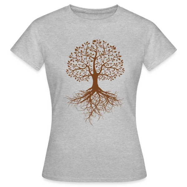 Maquette de T-shirt Femme « Arbre de Vie Racines Profondes » à personnaliser