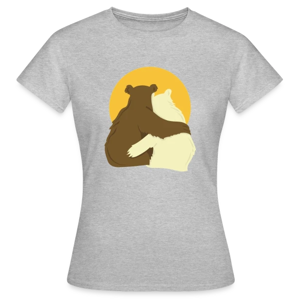 Maquette de T-shirt Femme « Duo Papa Ours & Maman Ourse - Amour Familial » à personnaliser