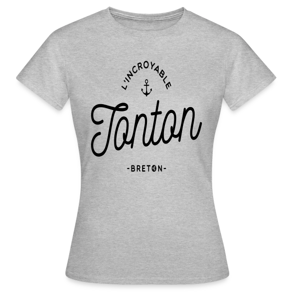 Maquette de T-shirt Femme « L'Incroyable Tonton Breton » à personnaliser