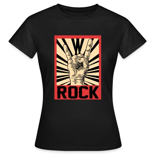 Maquette de T-shirt Femme « Simplement Rock » à personnaliser