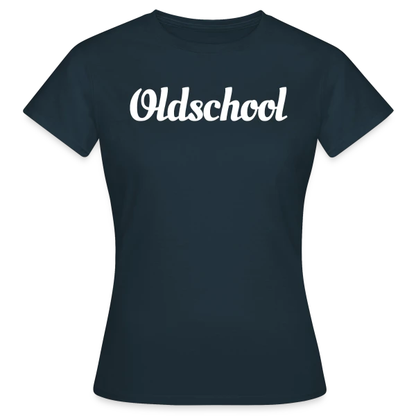 Maquette de T-shirt Femme « Typographie Rétro Oldschool » à personnaliser