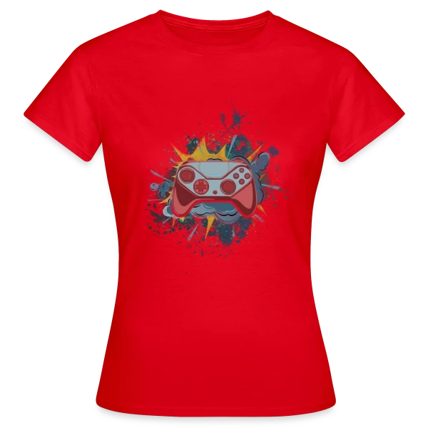 Maquette de T-shirt Femme « Fan de Gaming » à personnaliser