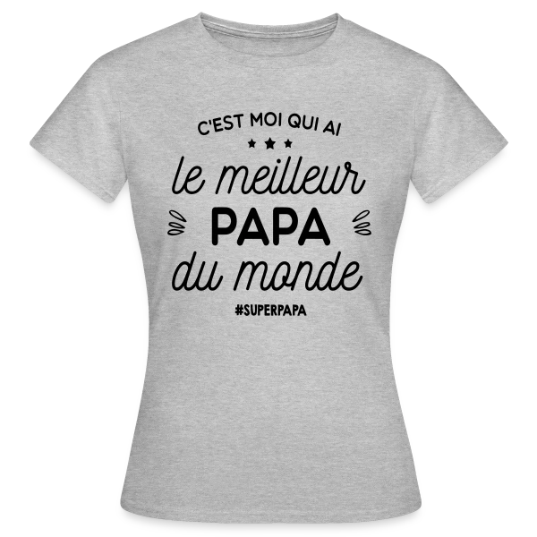 Maquette de T-shirt Femme « Le Meilleur Papa du Monde » à personnaliser