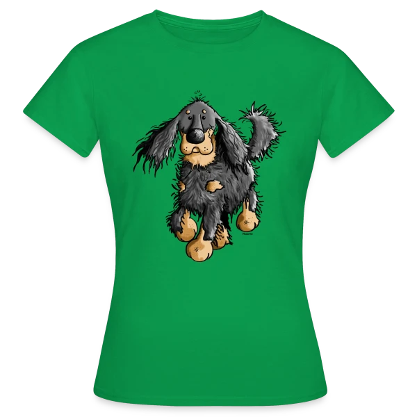 Maquette de T-shirt Femme « L'Agile Setter Gordon » à personnaliser