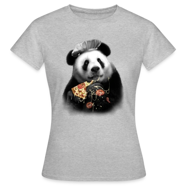 Maquette de T-shirt Femme « Panda Pizza : La Pause Gourmande » à personnaliser