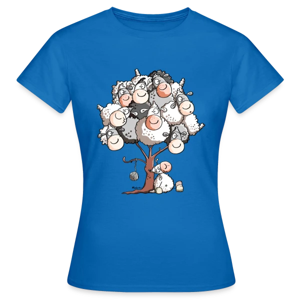 Maquette de T-shirt Femme « Petit Mouton Laineux Câlin » à personnaliser