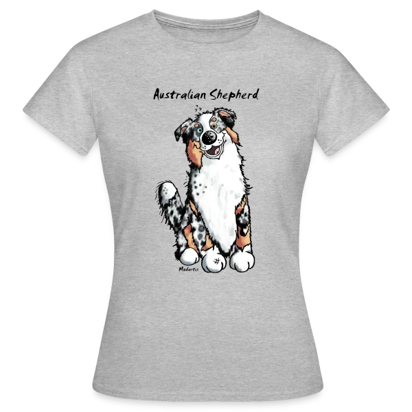 Maquette de T-shirt Femme « Berger Australien Amusant » à personnaliser