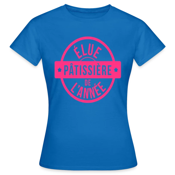 Maquette de T-shirt Femme « Passion Pâtissier : Le Maître des Gâteaux » à personnaliser