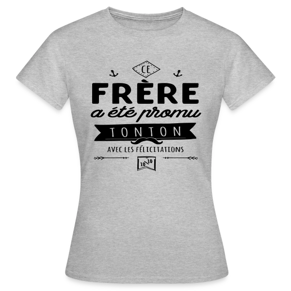 Maquette de T-shirt Femme « "Frère Promu Tonton" - Annonce Originale de Grossesse » à personnaliser