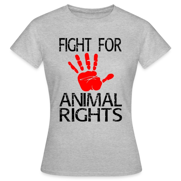 Maquette de T-shirt Femme « Défense Droits Animaux » à personnaliser