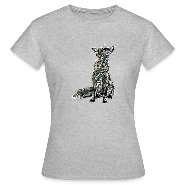 Maquette de T-shirt Femme « Renard Réaliste Élégant » à personnaliser