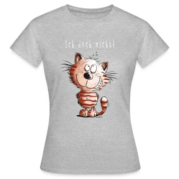 Maquette de T-shirt Femme « Pas moi, la chatte coquine - T-shirt humour félin » à personnaliser