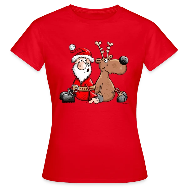 Maquette de T-shirt Femme « Le Dream Team de Noël - Esprit Festif » à personnaliser