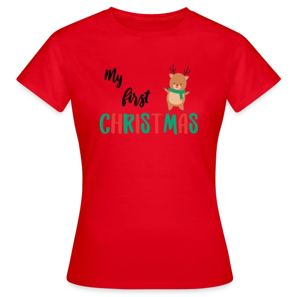 Mon Premier Noël : Design Adorable pour Bébé sur T-shirt Femme