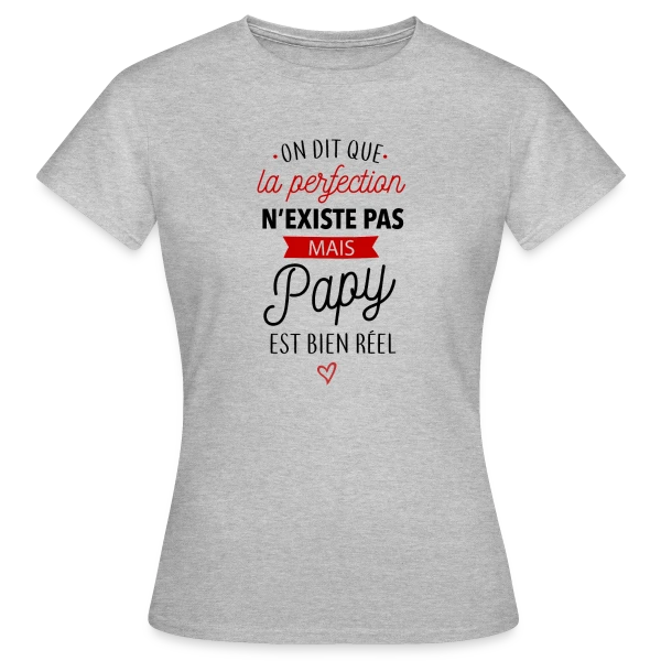 Maquette de T-shirt Femme « Papy Parfait : La Perfection Faite Homme » à personnaliser