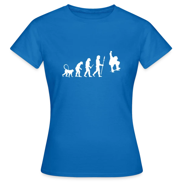 Maquette de T-shirt Femme « Évolution du Skater » à personnaliser