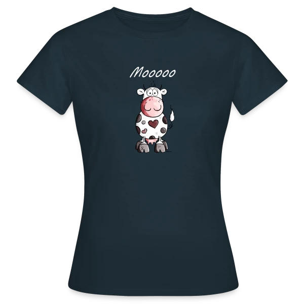 Maquette de T-shirt Femme « Mooo la Vache Rigolote » à personnaliser