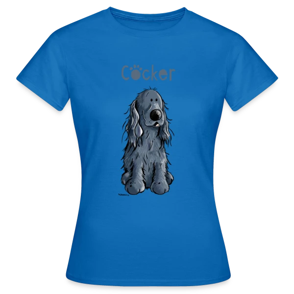 Maquette de T-shirt Femme « Cocker Spaniel Amusant - Mon Chien Rigolo » à personnaliser