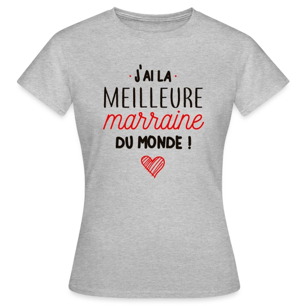 Maquette de T-shirt Femme « Ma Marraine, la Meilleure du Monde » à personnaliser