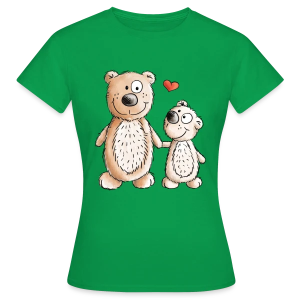 Maquette de T-shirt Femme « Amour Oursons Câlins » à personnaliser