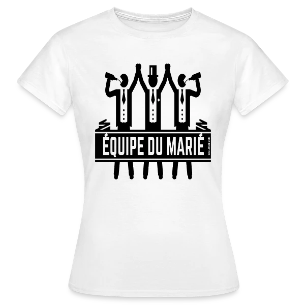 EVG Équipe du Marié : La Fête Inoubliable sur T-shirt Femme