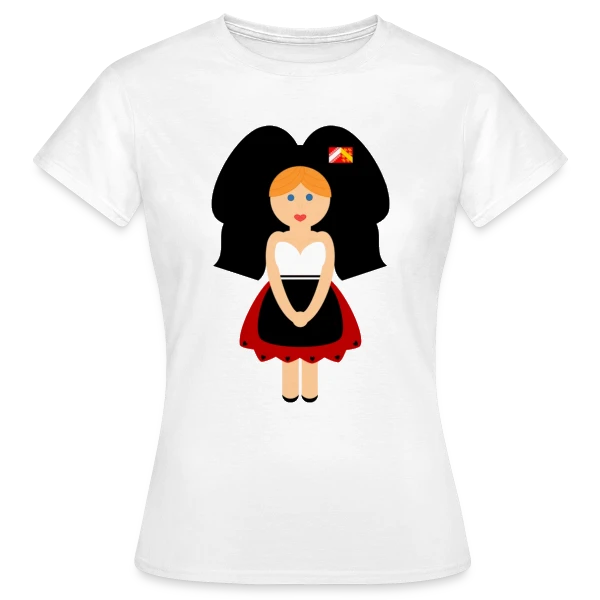 Maquette de T-shirt Femme « Petite Alsacienne Mignonne » à personnaliser