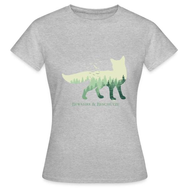 Maquette de T-shirt Femme « Renard Forêt Mystique » à personnaliser