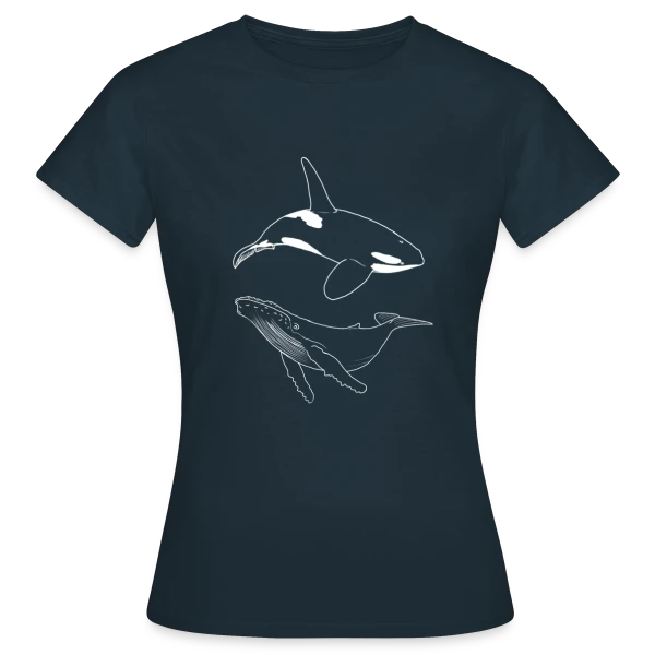 Maquette de T-shirt Femme « Vagues de l'Océan » à personnaliser