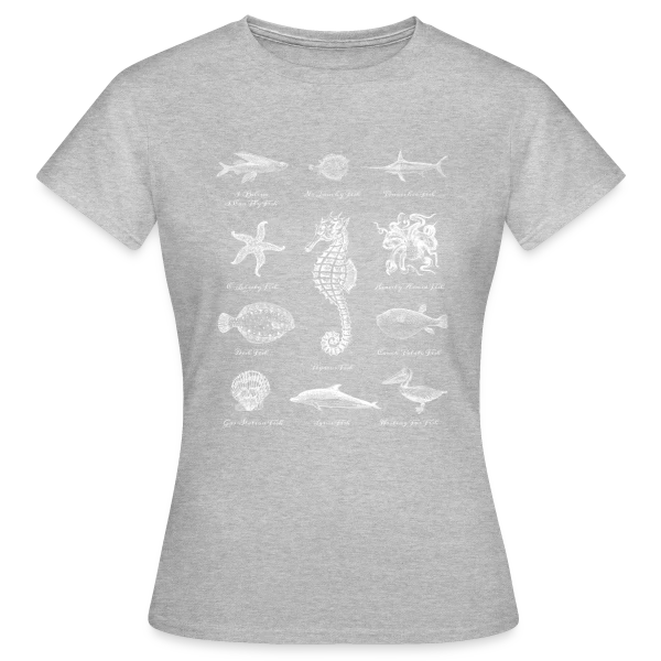 Maquette de T-shirt Femme « Créatures Marines Océan » à personnaliser