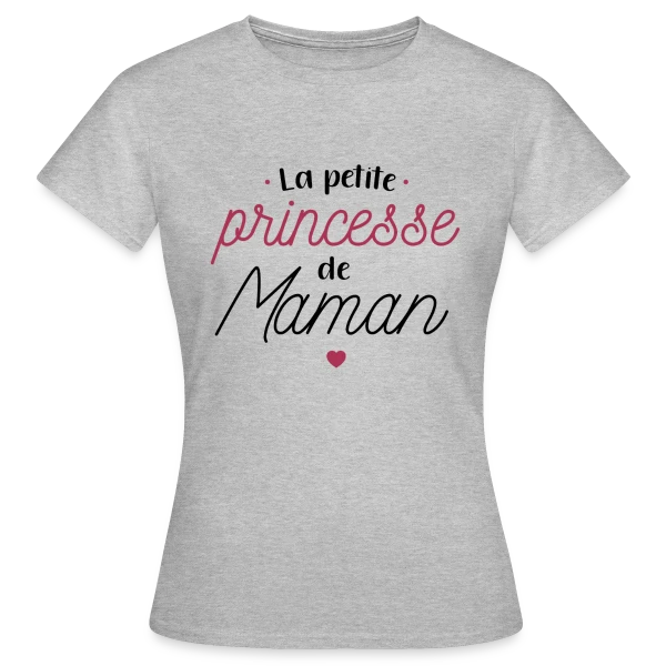 Maquette de T-shirt Femme « Ma Petite Princesse de Maman » à personnaliser