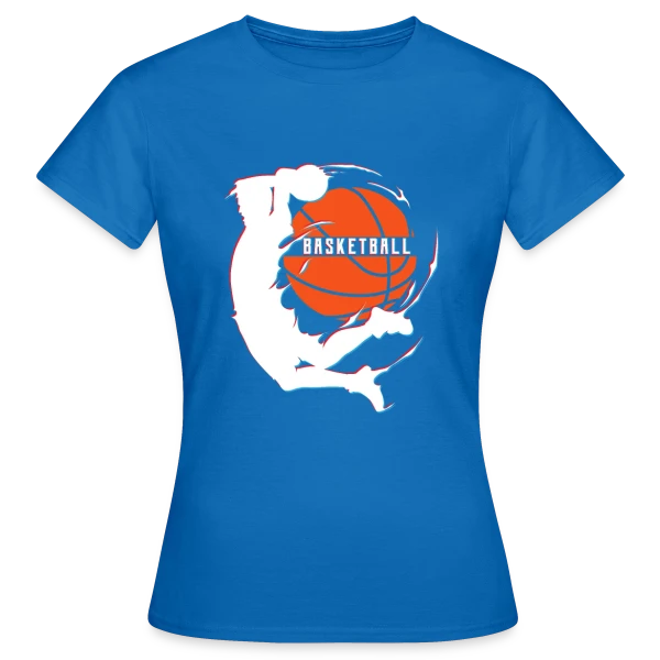 Maquette de T-shirt Femme « Essentiel Fan de Basketball » à personnaliser