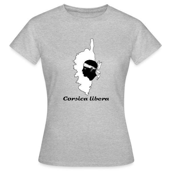 Maquette de T-shirt Femme « Corsica Libera » à personnaliser