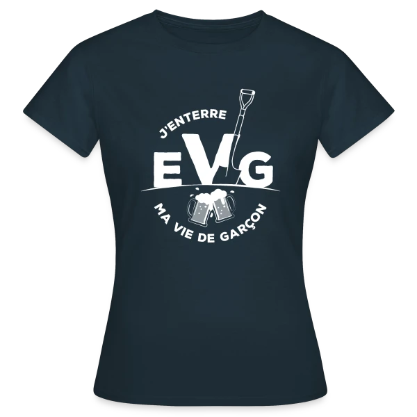 Maquette de T-shirt Femme « EVG Futur Marié » à personnaliser