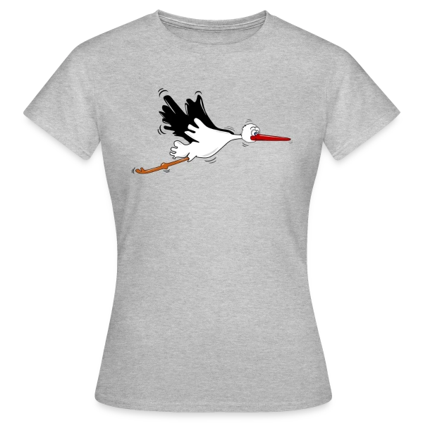 Maquette de T-shirt Femme « Cigogne d'Alsace Animal Emblématique » à personnaliser