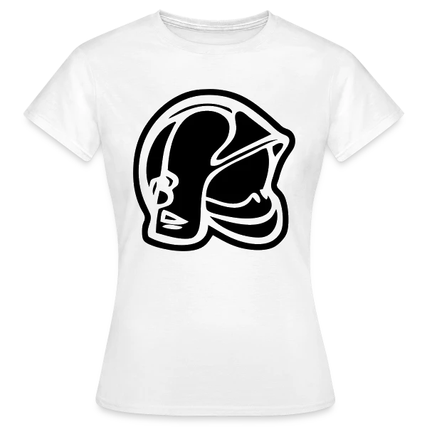 Maquette de T-shirt Femme « Casque de Pompier – Héroïsme Quotidien » à personnaliser