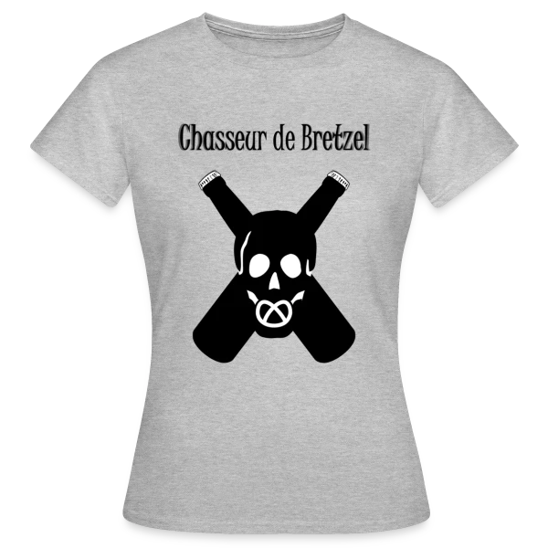 Maquette de T-shirt Femme « Chasseur de Bretzel Alsacien » à personnaliser